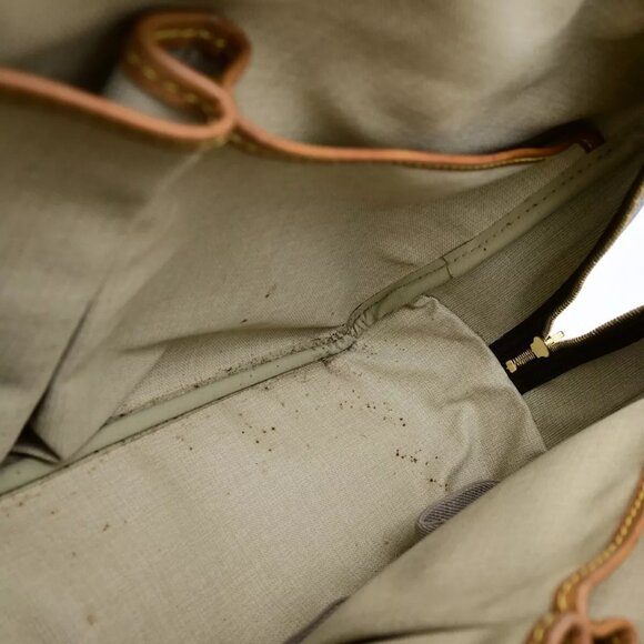 LOUIS VUITTON LV Logo Deauville Hand Bag Monogram Leather Brown - Picture 15 of 16